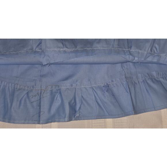 Chhaya Cotton Blue Saree Petticoat New Old Stock VTG Indian Underskirt Free Size - Picture 8 of 16